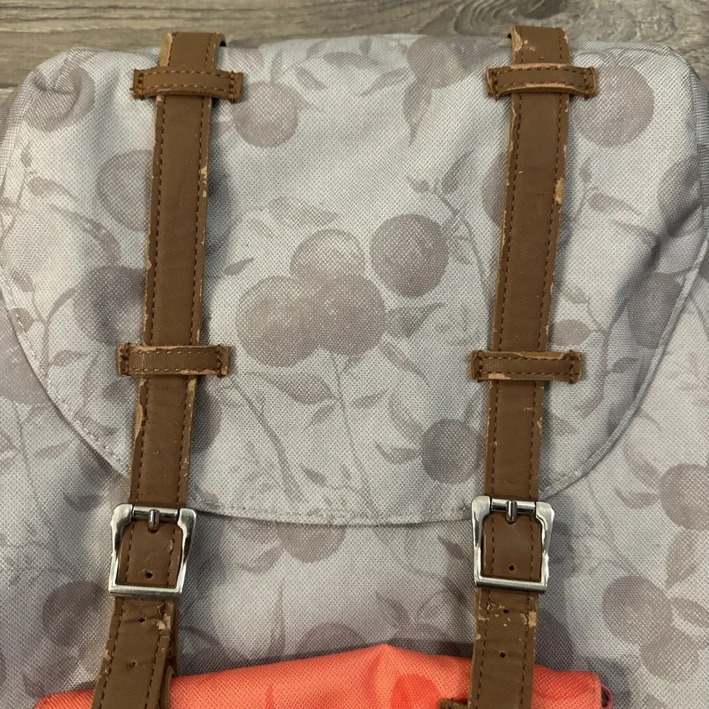 Herschel Backpack Little America Cinch Bag With Buckles And Laptop Pocket Floral